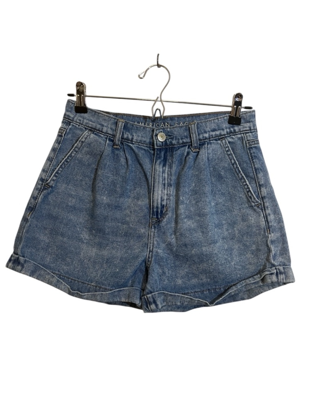 American Eagle Outfitters Vintage Wash Denim Shortalls - Blue Size 4